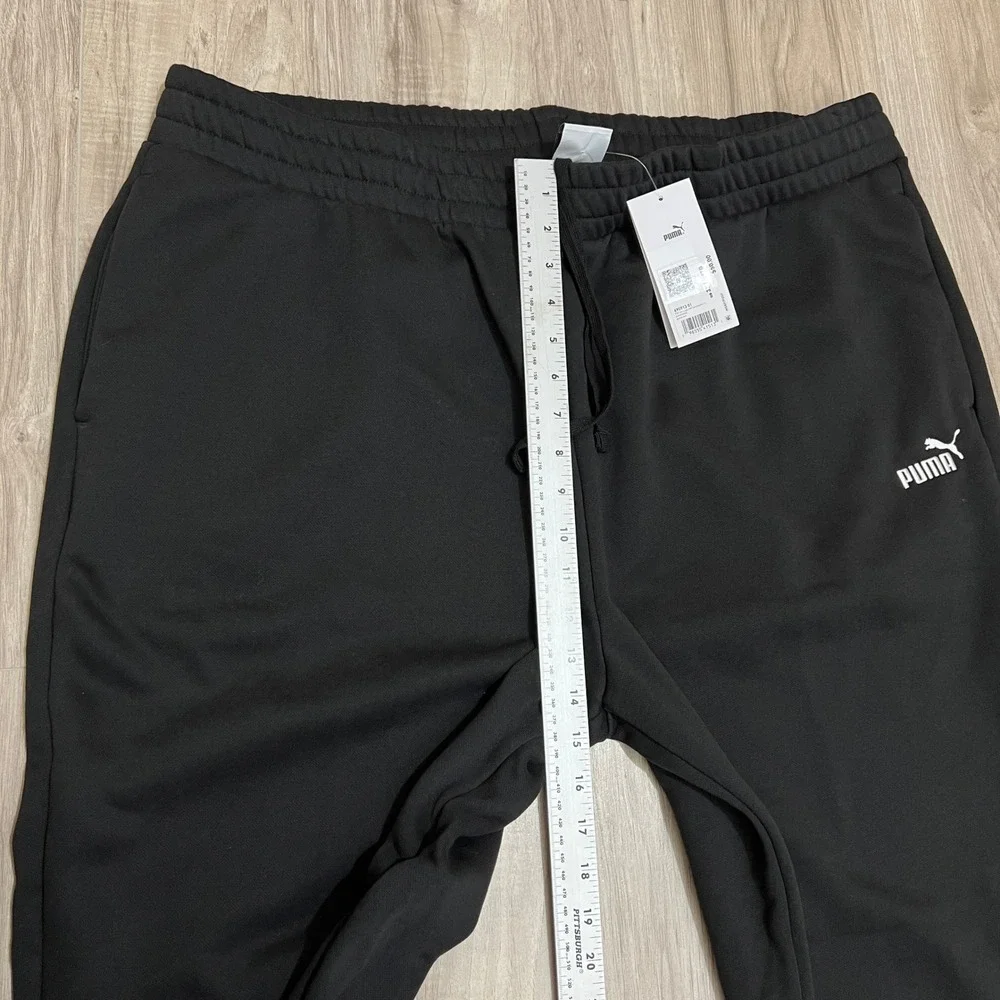 Puma Women's Plus Size 3X Essentials High Waisted Fleece Sweatpants Black